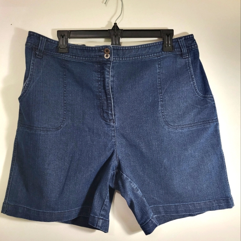 Laura Scott vintage blue jean shorts women's 14 #2583